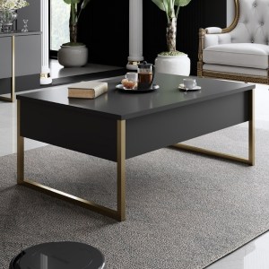 meg-GP052-0128,2-1 ΤΡΑΠΕΖΑΚΙ ΣΑΛΟΝΙΟΥ LUXE MEGAPAP ΧΡΩΜΑ ΑΝΘΡΑΚΙ - ΧΡΥΣΟ 90X60X40ΕΚ.