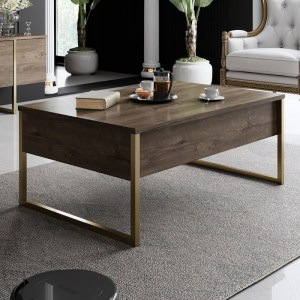 meg-GP052-0128,3-1 ΤΡΑΠΕΖΑΚΙ ΣΑΛΟΝΙΟΥ LUXE MEGAPAP ΧΡΩΜΑ ΚΑΡΥΔΙ - ΧΡΥΣΟ 90X60X40ΕΚ.
