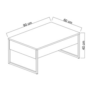 meg-GP052-0128,3-4 ΤΡΑΠΕΖΑΚΙ ΣΑΛΟΝΙΟΥ LUXE MEGAPAP ΧΡΩΜΑ ΚΑΡΥΔΙ - ΧΡΥΣΟ 90X60X40ΕΚ.