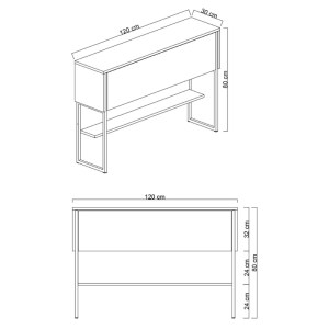 meg-GP052-0130,1-3 ΜΠΟΥΦΕΣ LUXE MEGAPAP ΧΡΩΜΑ TRAVERTINE - ΧΡΥΣΟ 120X30X80ΕΚ.