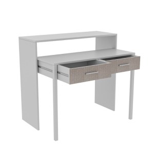 meg-GP052-0134,1-5 ΚΟΝΣΟΛΑ - ΓΡΑΦΕΙΟ ΕΡΓΑΣΙΑΣ NENA MEGAPAP ΧΡΩΜΑ ΛΕΥΚΟ 99X36/58X88ΕΚ.