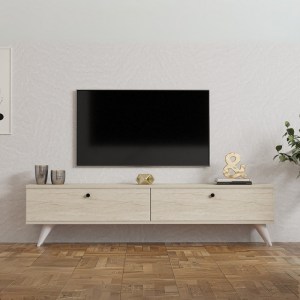 meg-GP052-0135,3-0 ΕΠΙΠΛΟ ΤΗΛΕΟΡΑΣΗΣ PARIS MEGAPAP ΧΡΩΜΑ TRAVERTINE 160X25X35ΕΚ.