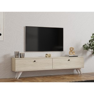 meg-GP052-0135,3-2 ΕΠΙΠΛΟ ΤΗΛΕΟΡΑΣΗΣ PARIS MEGAPAP ΧΡΩΜΑ TRAVERTINE 160X25X35ΕΚ.