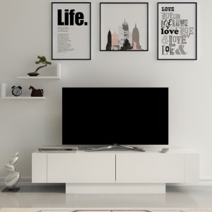 meg-GP052-0136,1-0 ΕΠΙΠΛΟ ΤΗΛΕΟΡΑΣΗΣ MATERA MEGAPAP ΧΡΩΜΑ ΛΕΥΚΟ 150X31,5X41,6ΕΚ.