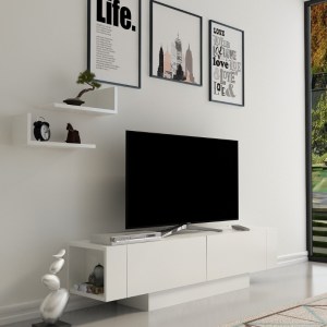 meg-GP052-0136,1-1 ΕΠΙΠΛΟ ΤΗΛΕΟΡΑΣΗΣ MATERA MEGAPAP ΧΡΩΜΑ ΛΕΥΚΟ 150X31,5X41,6ΕΚ.