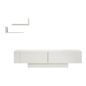 meg-GP052-0136,1-2 ΕΠΙΠΛΟ ΤΗΛΕΟΡΑΣΗΣ MATERA MEGAPAP ΧΡΩΜΑ ΛΕΥΚΟ 150X31,5X41,6ΕΚ.