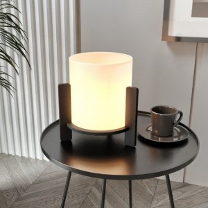 meg-GP052-0137,1-0 ΦΩΤΙΣΤΙΚΟ ΕΠΙΤΡΑΠΕΖΙΟ PINE MEGAPAP E27 MDF ΧΡΩΜΑ ΜΑΥΡΟ - ΚΡΕΜ Ø20X20ΕΚ.
