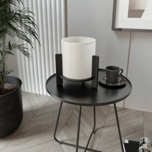 meg-GP052-0137,1-1 ΦΩΤΙΣΤΙΚΟ ΕΠΙΤΡΑΠΕΖΙΟ PINE MEGAPAP E27 MDF ΧΡΩΜΑ ΜΑΥΡΟ - ΚΡΕΜ Ø20X20ΕΚ.
