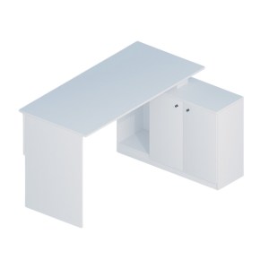 meg-GP052-0142,1-4 ΓΡΑΦΕΙΟ ΕΡΓΑΣΙΑΣ BASAK MEGAPAP ΓΩΝΙΑΚΟ ΧΡΩΜΑ ΛΕΥΚΟ 130X60X74ΕΚ.