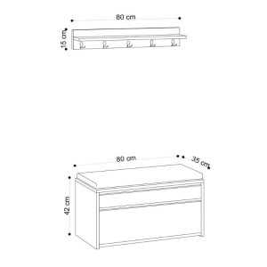 meg-GP052-0144,1-2 ΕΠΙΠΛΟ ΕΙΣΟΔΟΥ BOBY MEGAPAP ΧΡΩΜΑ TRAVERTINE 80X35X42ΕΚ.