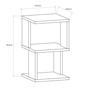 meg-GP052-0149,3-3 ΚΟΜΟΔΙΝΟ CARTER MEGAPAP ΧΡΩΜΑ ΛΕΥΚΟ 29,6X29,6X49,4ΕΚ.