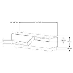 meg-GP052-0152,1-5 ΕΠΙΠΛΟ ΤΗΛΕΟΡΑΣΗΣ KOZA MEGAPAP ΧΡΩΜΑ TRAVERTINE 160X40X45ΕΚ.
