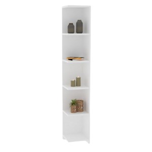 meg-GP052-0157,1-1 ΒΙΒΛΙΟΘΗΚΗ ΓΩΝΙΑΚΗ RAVELLA MEGAPAP ΧΡΩΜΑ ΛΕΥΚΟ 25X25X160ΕΚ.