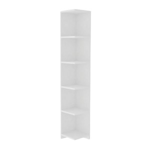 meg-GP052-0157,1-2 ΒΙΒΛΙΟΘΗΚΗ ΓΩΝΙΑΚΗ RAVELLA MEGAPAP ΧΡΩΜΑ ΛΕΥΚΟ 25X25X160ΕΚ.