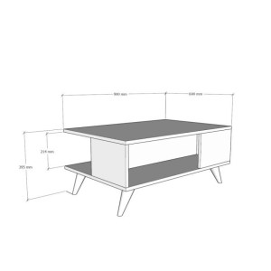 meg-GP052-0160,1-3 ΤΡΑΠΕΖΑΚΙ ΣΑΛΟΝΙΟΥ YUKA MEGAPAP ΧΡΩΜΑ TRAVERTINE 90X60X39,5ΕΚ.