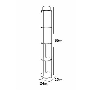 meg-GP052-0164,1-4 ΦΩΤΙΣΤΙΚΟ ΔΑΠΕΔΟΥ NOVA MEGAPAP MDF - PVC ΥΦΑΣΜΑ ΧΡΩΜΑ ΚΑΡΥΔΙ - ΜΑΥΡΟ 24X25X150ΕΚ.