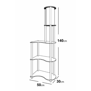 meg-GP052-0165,1-4 ΦΩΤΙΣΤΙΚΟ ΔΑΠΕΔΟΥ NOVA I MEGAPAP MDF - PVC ΥΦΑΣΜΑ ΧΡΩΜΑ ΚΑΡΥΔΙ - ΜΑΥΡΟ 50X30X140ΕΚ.