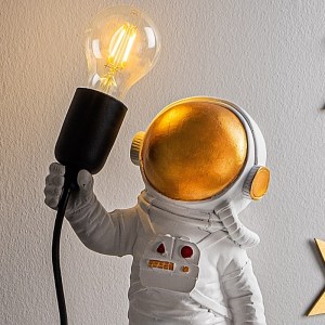 meg-GP052-0166,1-2 ΦΩΤΙΣΤΙΚΟ ΕΠΙΤΡΑΠΕΖΙΟ ASTRONAUT MEGAPAP E27 ΠΟΛΥΕΣΤΕΡΙΚΟ ΧΡΩΜΑ ΛΕΥΚΟ 20X15X32ΕΚ.