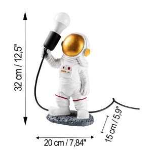 meg-GP052-0166,1-6 ΦΩΤΙΣΤΙΚΟ ΕΠΙΤΡΑΠΕΖΙΟ ASTRONAUT MEGAPAP E27 ΠΟΛΥΕΣΤΕΡΙΚΟ ΧΡΩΜΑ ΛΕΥΚΟ 20X15X32ΕΚ.