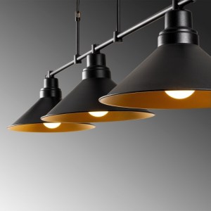 meg-GP052-0167,1-2 ΦΩΤΙΣΤΙΚΟ ΟΡΟΦΗΣ KYRAN MEGAPAP E27 ΜΕΤΑΛΛΙΚΟ ΤΡΙΦΩΤΟ ΧΡΩΜΑ ΜΑΥΡΟ 108X24X55ΕΚ.