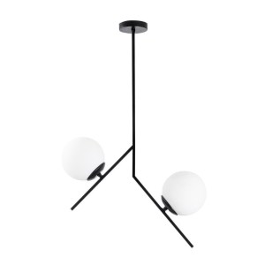 meg-GP052-0172,1-0 ΦΩΤΙΣΤΙΚΟ ΟΡΟΦΗΣ TIMA MEGAPAP E27 ΜΕΤΑΛΛΙΚΟ - ΓΥΑΛΙΝΟ ΔΙΦΩΤΟ ΧΡΩΜΑ ΜΑΥΡΟ 43X15X74ΕΚ.