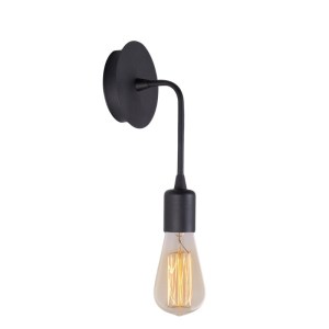 meg-GP052-0173,1-0 ΑΠΛΙΚΑ ΤΟΙΧΟΥ ADEN MEGAPAP E27 ΜΕΤΑΛΛΙΚΗ ΧΡΩΜΑ ΜΑΥΡΟ 6X12X27ΕΚ.