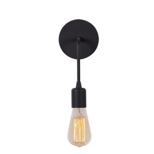 meg-GP052-0173,1-2 ΑΠΛΙΚΑ ΤΟΙΧΟΥ ADEN MEGAPAP E27 ΜΕΤΑΛΛΙΚΗ ΧΡΩΜΑ ΜΑΥΡΟ 6X12X27ΕΚ.