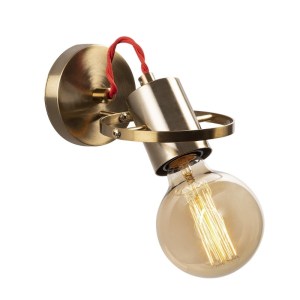 meg-GP052-0176,1-0 ΑΠΛΙΚΑ ΤΟΙΧΟΥ ASEN MEGAPAP E27 ΜΕΤΑΛΛΙΚΗ ΧΡΩΜΑ ΧΡΥΣΟ VINTAGE 12X17X13ΕΚ.