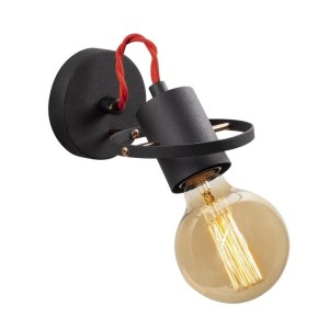 meg-GP052-0176,2-0 ΑΠΛΙΚΑ ΤΟΙΧΟΥ ASEN MEGAPAP E27 ΜΕΤΑΛΛΙΚΗ ΧΡΩΜΑ ΜΑΥΡΟ 12X17X13ΕΚ.