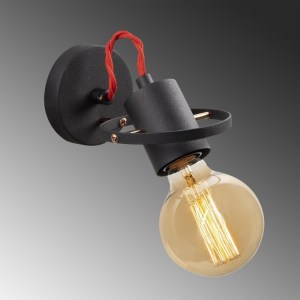 meg-GP052-0176,2-2 ΑΠΛΙΚΑ ΤΟΙΧΟΥ ASEN MEGAPAP E27 ΜΕΤΑΛΛΙΚΗ ΧΡΩΜΑ ΜΑΥΡΟ 12X17X13ΕΚ.