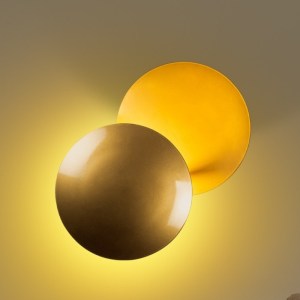 meg-GP052-0177,1-0 ΑΠΛΙΚΑ ΤΟΙΧΟΥ LED MIMOZA MEGAPAP ΜΕΤΑΛΛΙΚΗ ΧΡΩΜΑ ΧΡΥΣΟ 25X16X25ΕΚ.