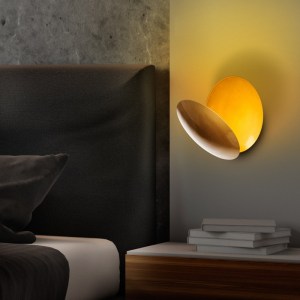 meg-GP052-0177,1-1 ΑΠΛΙΚΑ ΤΟΙΧΟΥ LED MIMOZA MEGAPAP ΜΕΤΑΛΛΙΚΗ ΧΡΩΜΑ ΧΡΥΣΟ 25X16X25ΕΚ.