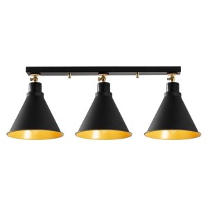 meg-GP052-0178,2-0 ΦΩΤΙΣΤΙΚΟ ΟΡΟΦΗΣ ARDEN MEGAPAP E27 ΜΕΤΑΛΛΙΚΟ ΤΡΙΦΩΤΟ ΧΡΩΜΑ ΜΑΥΡΟ 72X20X26ΕΚ.