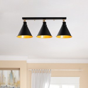 meg-GP052-0178,2-2 ΦΩΤΙΣΤΙΚΟ ΟΡΟΦΗΣ ARDEN MEGAPAP E27 ΜΕΤΑΛΛΙΚΟ ΤΡΙΦΩΤΟ ΧΡΩΜΑ ΜΑΥΡΟ 72X20X26ΕΚ.