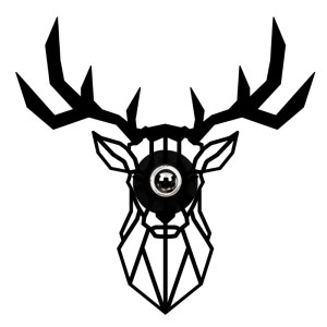 meg-GP052-0180,1-0 ΑΠΛΙΚΑ ΤΟΙΧΟΥ DEER MEGAPAP E27 ΜΕΤΑΛΛΙΚΗ ΧΡΩΜΑ ΜΑΥΡΟ 55X12X55ΕΚ.