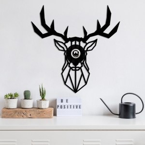 meg-GP052-0180,1-2 ΑΠΛΙΚΑ ΤΟΙΧΟΥ DEER MEGAPAP E27 ΜΕΤΑΛΛΙΚΗ ΧΡΩΜΑ ΜΑΥΡΟ 55X12X55ΕΚ.