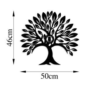 meg-GP052-0182,1-3 ΑΠΛΙΚΑ ΤΟΙΧΟΥ TREE MEGAPAP E27 ΜΕΤΑΛΛΙΚΗ ΧΡΩΜΑ ΜΑΥΡΟ 50X9X46ΕΚ.