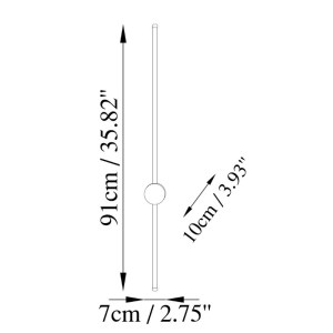 meg-GP052-0186,1-5 ΑΠΛΙΚΑ ΤΟΙΧΟΥ LED TROOPER MEGAPAP ΜΕΤΑΛΛΙΚΗ ΧΡΩΜΑ ΓΚΡΙ 7X10X91ΕΚ.