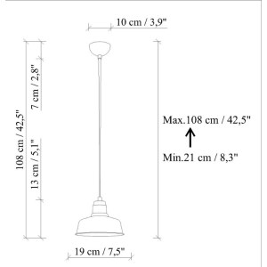 meg-GP052-0197,1-3 ΦΩΤΙΣΤΙΚΟ ΟΡΟΦΗΣ VINCI MEGAPAP E27 ΜΕΤΑΛΛΙΚΟ ΜΟΝΟΦΩΤΟ ΧΡΩΜΑ ΧΑΛΚΙΝΟ VINTAGE Ø19X108ΕΚ.