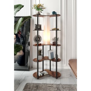 meg-GP052-0198,1-1 ΦΩΤΙΣΤΙΚΟ ΔΑΠΕΔΟΥ NOVA II MEGAPAP MDF - PVC ΥΦΑΣΜΑ ΧΡΩΜΑ ΚΑΡΥΔΙ - ΜΑΥΡΟ 65X35X150ΕΚ.