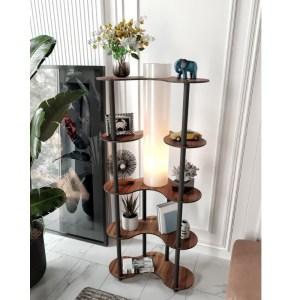 meg-GP052-0198,1-2 ΦΩΤΙΣΤΙΚΟ ΔΑΠΕΔΟΥ NOVA II MEGAPAP MDF - PVC ΥΦΑΣΜΑ ΧΡΩΜΑ ΚΑΡΥΔΙ - ΜΑΥΡΟ 65X35X150ΕΚ.