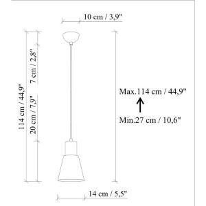 meg-GP052-0199,1-4 ΦΩΤΙΣΤΙΚΟ ΟΡΟΦΗΣ VINCI I MEGAPAP E27 ΜΕΤΑΛΛΙΚΟ ΜΟΝΟΦΩΤΟ ΧΡΩΜΑ ΧΑΛΚΙΝΟ VINTAGE Ø14X114ΕΚ.