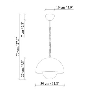 meg-GP052-0203,1-4 ΦΩΤΙΣΤΙΚΟ ΟΡΟΦΗΣ NEPTUN MEGAPAP E27 ΜΕΤΑΛΛΙΚΟ ΜΟΝΟΦΩΤΟ ΧΡΩΜΑ ΠΟΡΤΟΚΑΛΙ Ø30X70ΕΚ.