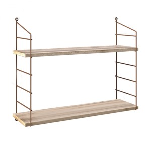 meg-GP052-0210,1-2 ΡΑΦΙΕΡΑ ΤΟΙΧΟΥ ARMONI MEGAPAP ΧΡΩΜΑ SACRAMENTO OAK - ΚΑΦΕ ΜΕΤΑΛΛΟ 72X20X58ΕΚ.