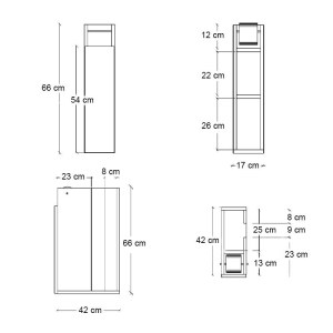 meg-GP052-0217,1-4 ΝΤΟΥΛΑΠΙ ΜΠΑΝΙΟΥ PAPER MEGAPAP ΧΡΩΜΑ ΛΕΥΚΟ 17X42X66ΕΚ.