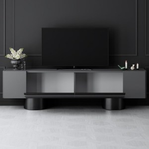 meg-GP052-0222,1-4 ΕΠΙΠΛΟ ΤΗΛΕΟΡΑΣΗΣ HAVEN MEGAPAP ΧΡΩΜΑ ΑΝΘΡΑΚΙ 180X30X50ΕΚ.
