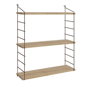 meg-GP052-0223,1-2 ΡΑΦΙΕΡΑ ΤΟΙΧΟΥ ARMONI MEGAPAP ΧΡΩΜΑ SAPPHIRE OAK - ΚΑΦΕ ΜΕΤΑΛΛΟ 72X20X85ΕΚ.