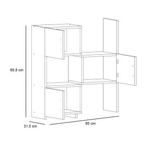 meg-GP052-0226,1-6 ΝΤΟΥΛΑΠΙ ΚΟΥΖΙΝΑΣ - ΜΠΑΝΙΟΥ ANNA MEGAPAP ΧΡΩΜΑ ΛΕΥΚΟ 65X31,5X89,8ΕΚ.
