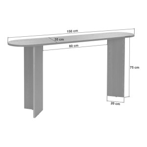 meg-GP052-0228,1-6 ΚΟΝΣΟΛΑ SIRA MEGAPAP ΧΡΩΜΑ TRAVERTINE 150X35X75ΕΚ.