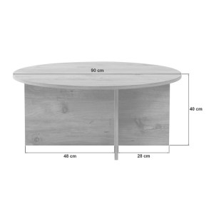meg-GP052-0231,1-5 ΤΡΑΠΕΖΑΚΙ ΣΑΛΟΝΙΟΥ SOLEIL MEGAPAP ΧΡΩΜΑ SAPPHIRE OAK Ø90X40ΕΚ.